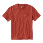 L.L.Bean Heren ontdekkingsreiziger slub T-shirt donker roodbruin kleding VT0644816