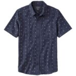 L.L.Bean Heren overhemd van biologisch katoen met knoopsluiting aan de voorkant warme koraalvissen kleding VT0643493
