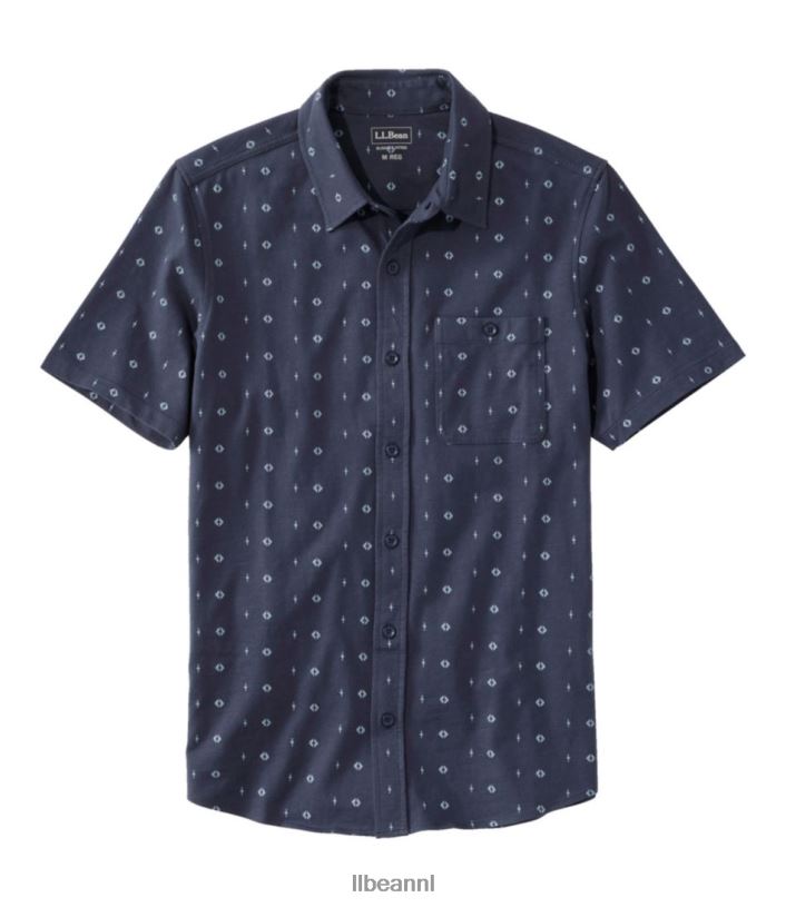 L.L.Bean Heren overhemd van biologisch katoen met knoopsluiting aan de voorkant warme koraalvissen kleding VT0643493 - Image 1