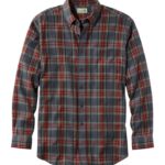 L.L.Bean Heren Schots geruit flanellen overhemd grijze steward kleding VT0645674