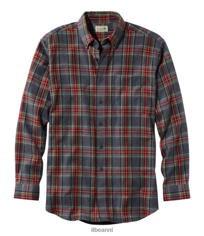 l_l_bean_heren_schots_geruit_flanellen_overhemd_grijze_steward_kleding_vt0645674.jpg L.L.Bean Heren Schots geruit flanellen overhemd grijze steward kleding VT0645674 - Image 1