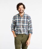 L.L.Bean Heren Schots geruit flanellen overhemd indigo tartan kleding VT06437 - Image 2