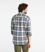 L.L.Bean Heren Schots geruit flanellen overhemd indigo tartan kleding VT06437 - Image 3