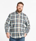 L.L.Bean Heren Schots geruit flanellen overhemd indigo tartan kleding VT06437 - Image 4