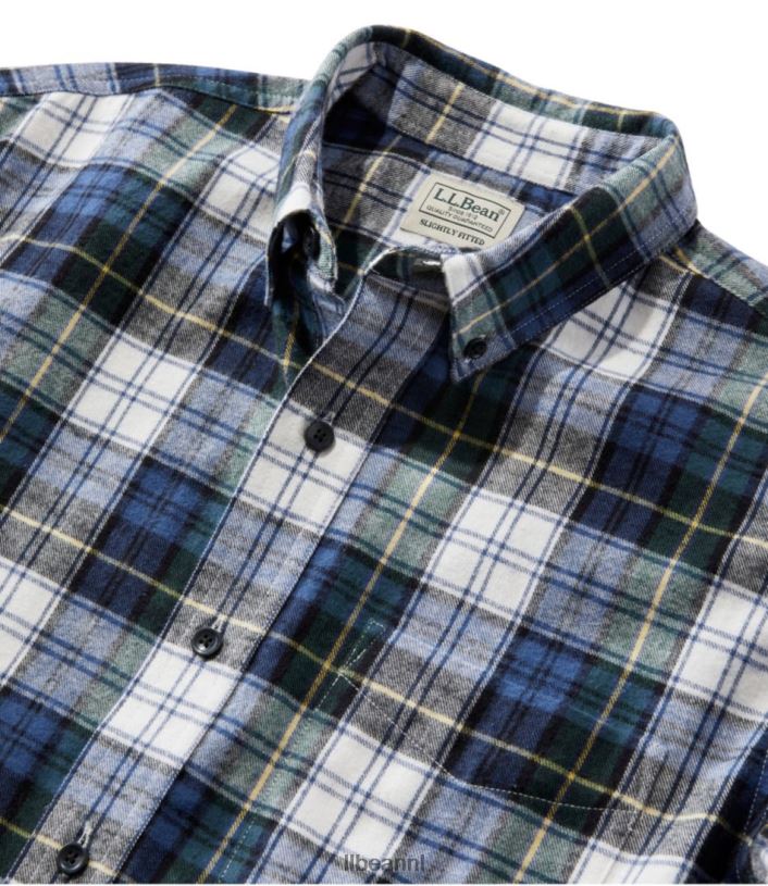 L.L.Bean Heren Schots geruit flanellen overhemd indigo tartan kleding VT064400 - Image 6