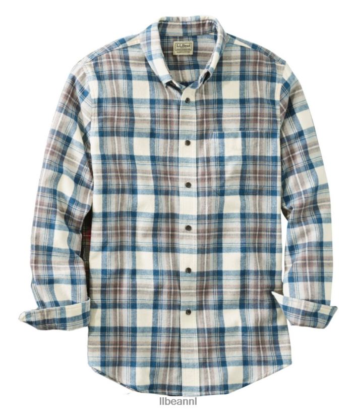 L.L.Bean Heren Schots geruit flanellen overhemd indigo tartan kleding VT064400 - Image 1