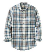 L.L.Bean Heren Schots geruit flanellen overhemd indigo tartan kleding VT064505