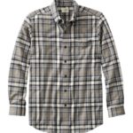 L.L.Bean Heren Schots geruit flanellen overhemd vrijhaven grijs kleding VT0645935
