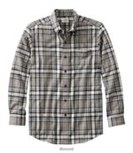 L.L.Bean Heren Schots geruit flanellen overhemd vrijhaven grijs kleding VT0645935