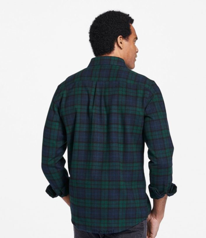 L.L.Bean Heren Schots geruit flanellen overhemd vrijhaven grijs kleding VT0645935 - Image 3