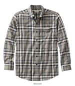 L.L.Bean Heren Schots geruit flanellen overhemd vrijhaven grijs kleding VT0646418