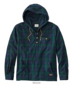 L.L.Bean Heren Schots geruit flanellen overhemd zwart horloge kleding VT0646649