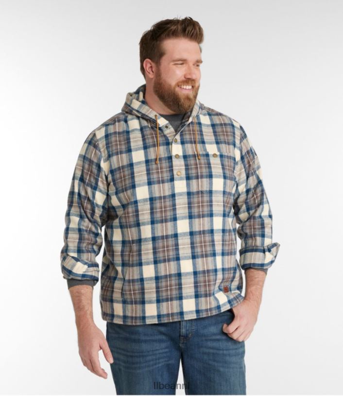L.L.Bean Heren Schots geruit flanellen overhemd zwart horloge kleding VT0646649 - Image 4