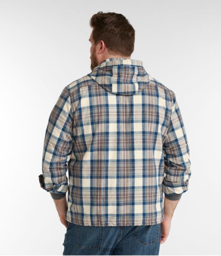 L.L.Bean Heren Schots geruit flanellen overhemd zwart horloge kleding VT0646649 - Image 5