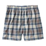 L.L.Bean Heren Schotse geruite flanellen boxershorts indigo tartan kleding VT0643229