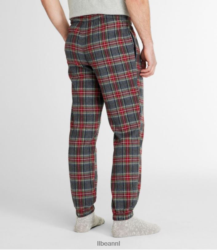 L.L.Bean Heren Schotse geruite flanellen joggingbroek grijze steward kleding VT0647012 - Image 3