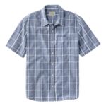 L.L.Bean Heren seersucker overhemd van biologisch katoen echte marine kleding VT0645761
