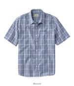 L.L.Bean Heren seersucker overhemd van biologisch katoen echte marine kleding VT0645761