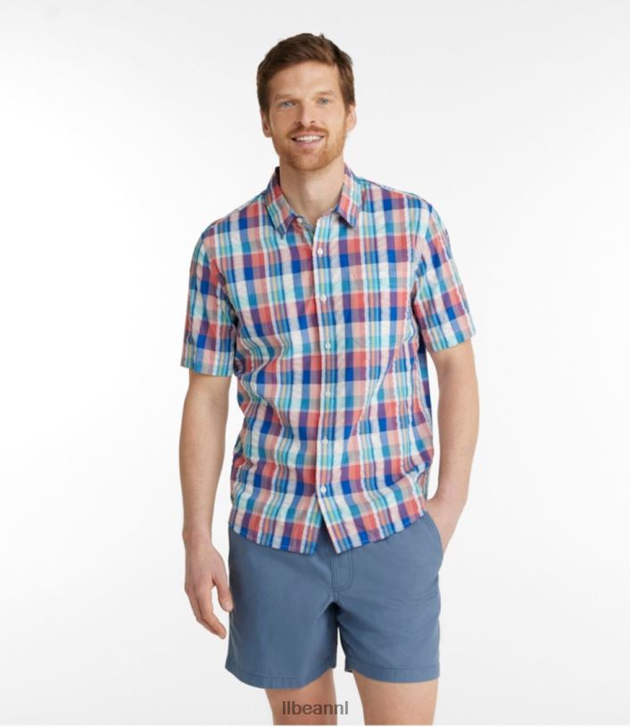 L.L.Bean Heren seersucker overhemd van biologisch katoen klokje kleding VT0643100 - Image 2