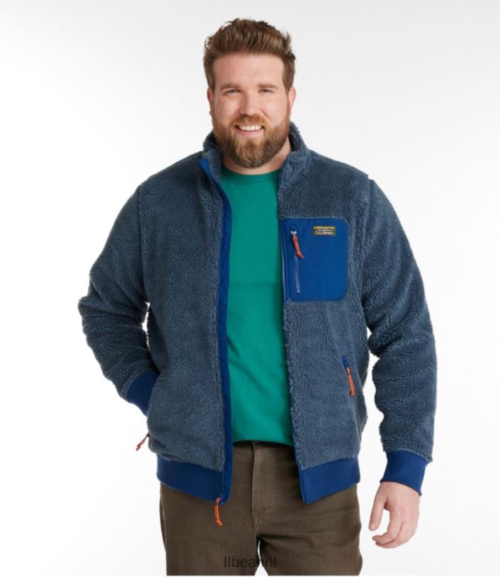 L.L.Bean Heren Sherpafleece jack antiek goud/carbon marine bovenkleding VT0645947 - Image 4