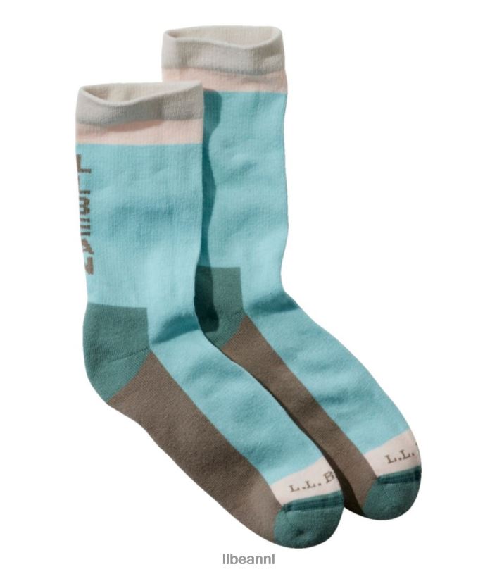 L.L.Bean Heren slechte zachte katoenen sokken muntblauw accessoires VT0646463 - Image 1