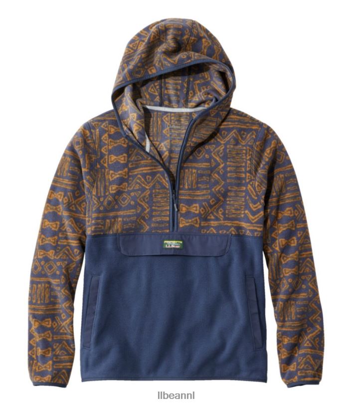 L.L.Bean Heren sleep fleece donkerbrons geo/carbon navy kleding VT0643655 - Image 1