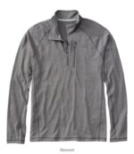 L.L.Bean Heren sneldrogend trail-T-shirt met 1/4 ritssluiting grafiet kleding VT0643190