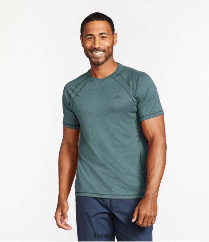 L.L.Bean Heren sneldrogend trail-T-shirt met korte mouwen grafiet kleding VT0643154 - Image 2