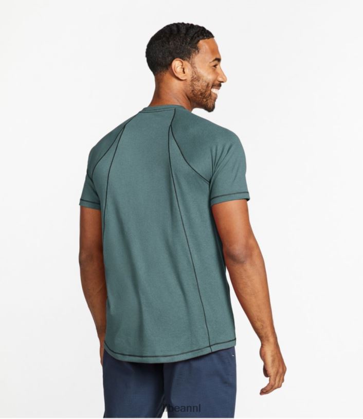 L.L.Bean Heren sneldrogend trail-T-shirt met korte mouwen rode oker kleding VT0644759 - Image 3