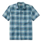 L.L.Bean Heren Sunsmart cool geweven overhemd met korte mouwen rangeley blauw/marineblauw kleding VT0646634