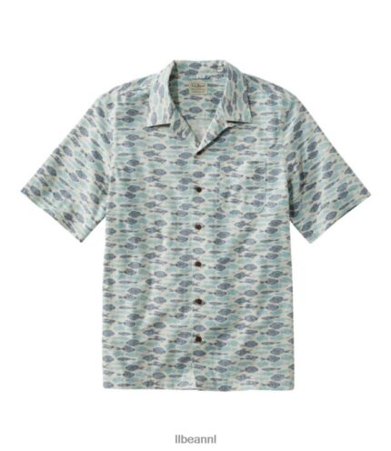 L.L.Bean Heren tropen shirt zilverberk vis kleding VT0647174