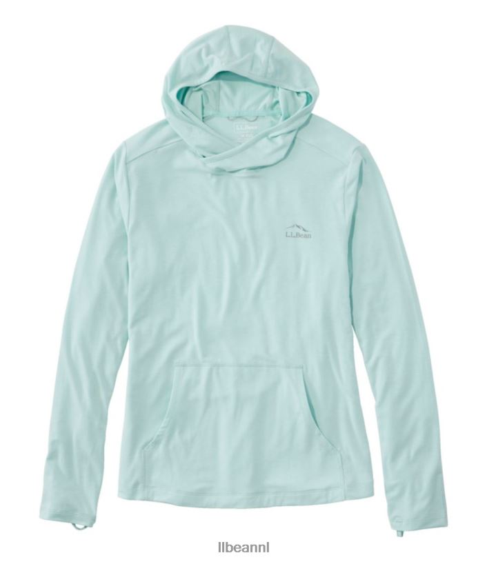 L.L.Bean Heren Tropicalwear comfortabele hoodie bleek turkoois kleding VT0641285 - Image 1