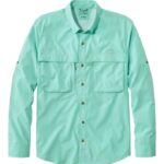 L.L.Bean Heren tropisch overhemd vervaagde jade kleding VT0644744