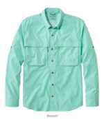 L.L.Bean Heren tropisch overhemd vervaagde jade kleding VT0644744