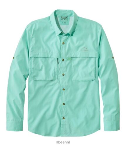 L.L.Bean Heren tropisch overhemd vervaagde jade kleding VT0644744