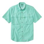 L.L.Bean Heren tropisch overhemd vervaagde jade kleding VT0645797