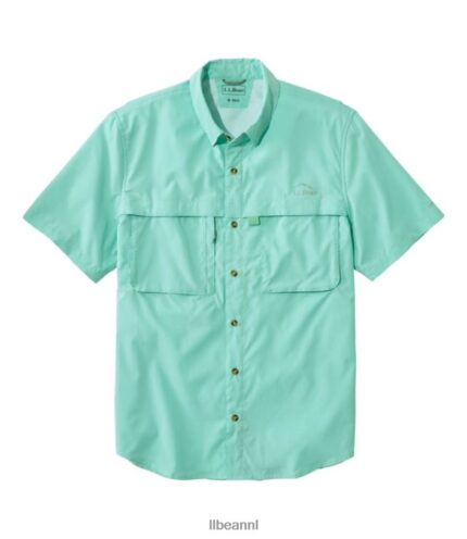 L.L.Bean Heren tropisch overhemd vervaagde jade kleding VT0645797