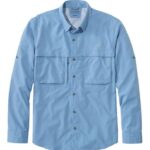 L.L.Bean Heren tropisch overhemd zacht blauw kleding VT0645788