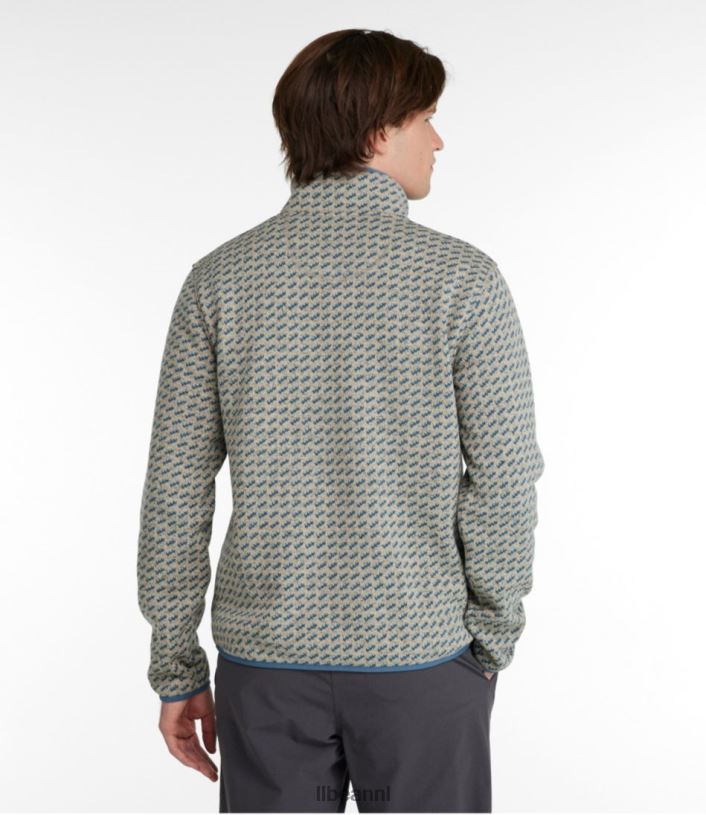 L.L.Bean Heren trui fleece trui buffel geruite granaat kleding VT0643658 - Image 3