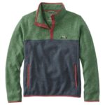 L.L.Bean Heren trui fleece trui licht everglade/rangeley blauw kleding VT0645110