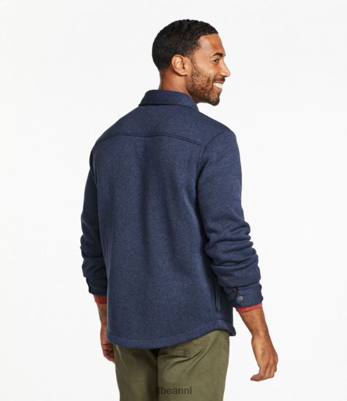 L.L.Bean Heren trui fleeceshirt jac heldere marine kleding VT0643400 - Image 3