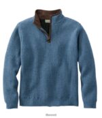 L.L.Bean Heren trui met watervogels en windstopper van gore-tex labs leisteenblauwe heide kleding VT0644969