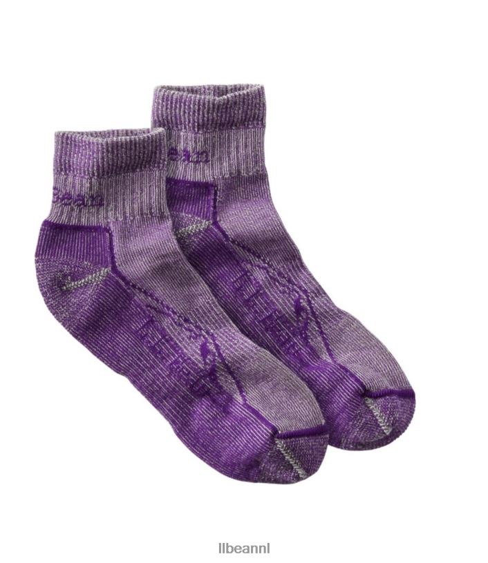 L.L.Bean Heren unisex cresta wollen no-fly zone lichtgewicht wandelsokken lila accessoires VT0643787 - Image 1