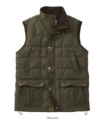 L.L.Bean Heren upcountry donsvest van gewaxt katoen loden uitrusting voor buiten VT064898