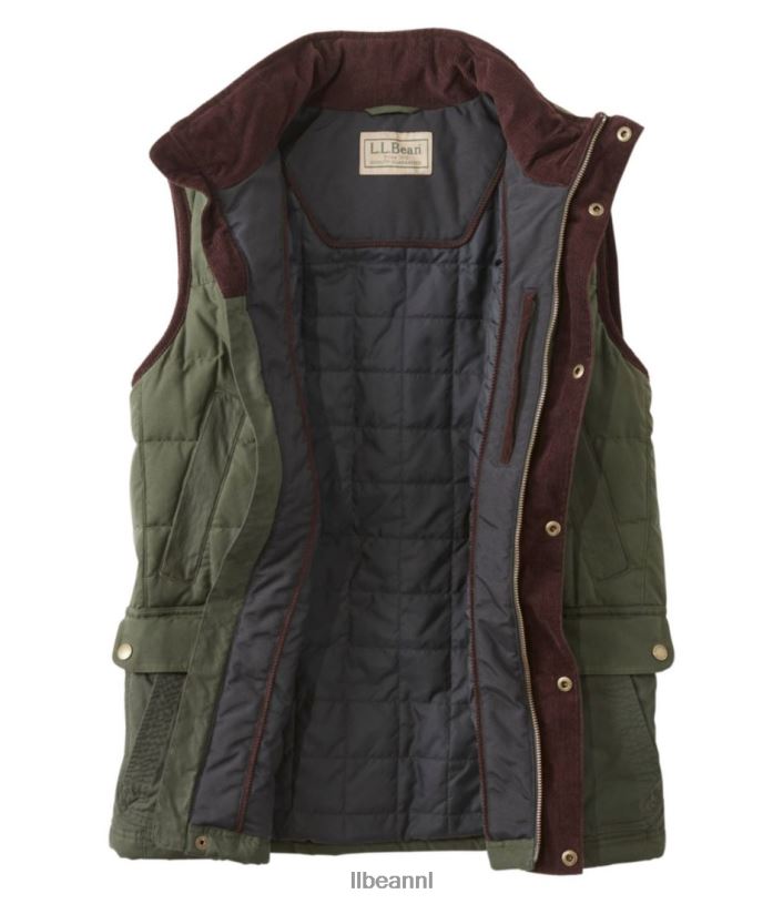 L.L.Bean Heren upcountry donsvest van gewaxt katoen loden uitrusting voor buiten VT064898 - Image 4