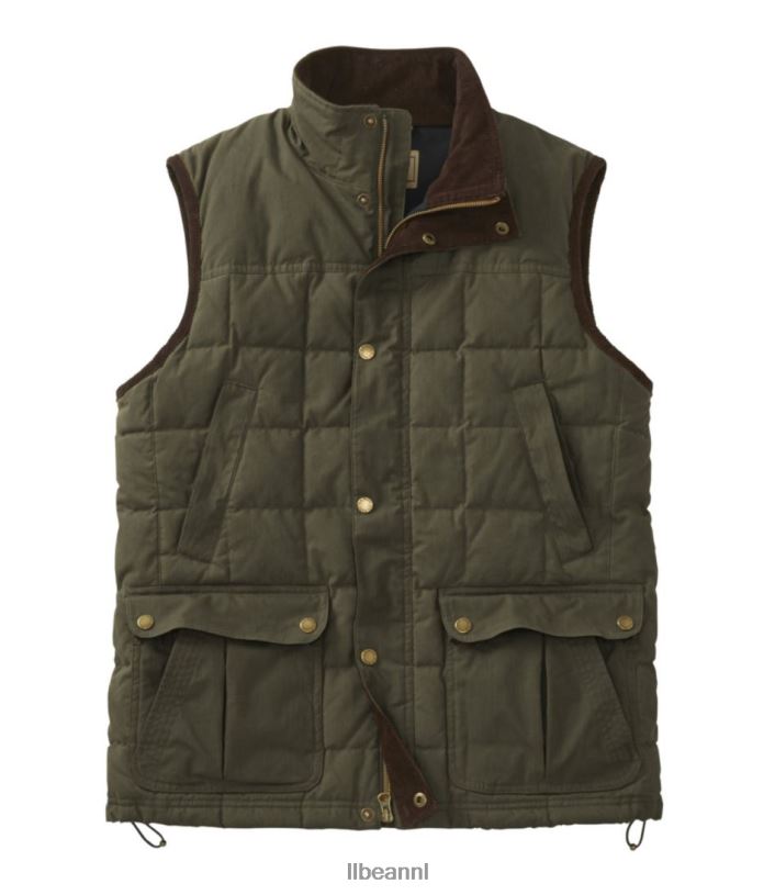 L.L.Bean Heren upcountry donsvest van gewaxt katoen loden uitrusting voor buiten VT064898 - Image 1