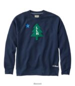 L.L.Bean Heren vakantieland sweatshirt klassieke marine kleding VT064538