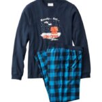 L.L.Bean Heren x pinda's kamp pyjamaset marineblauwe buffel kleding VT064637