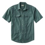 L.L.Bean Heren zongewassen canvas overhemd jeneverbes kleding VT064676