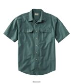 L.L.Bean Heren zongewassen canvas overhemd jeneverbes kleding VT064676